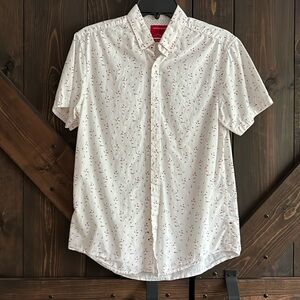 Ricky Singh denim & flower button down S